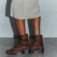 Yuna Ankle Boots Brown