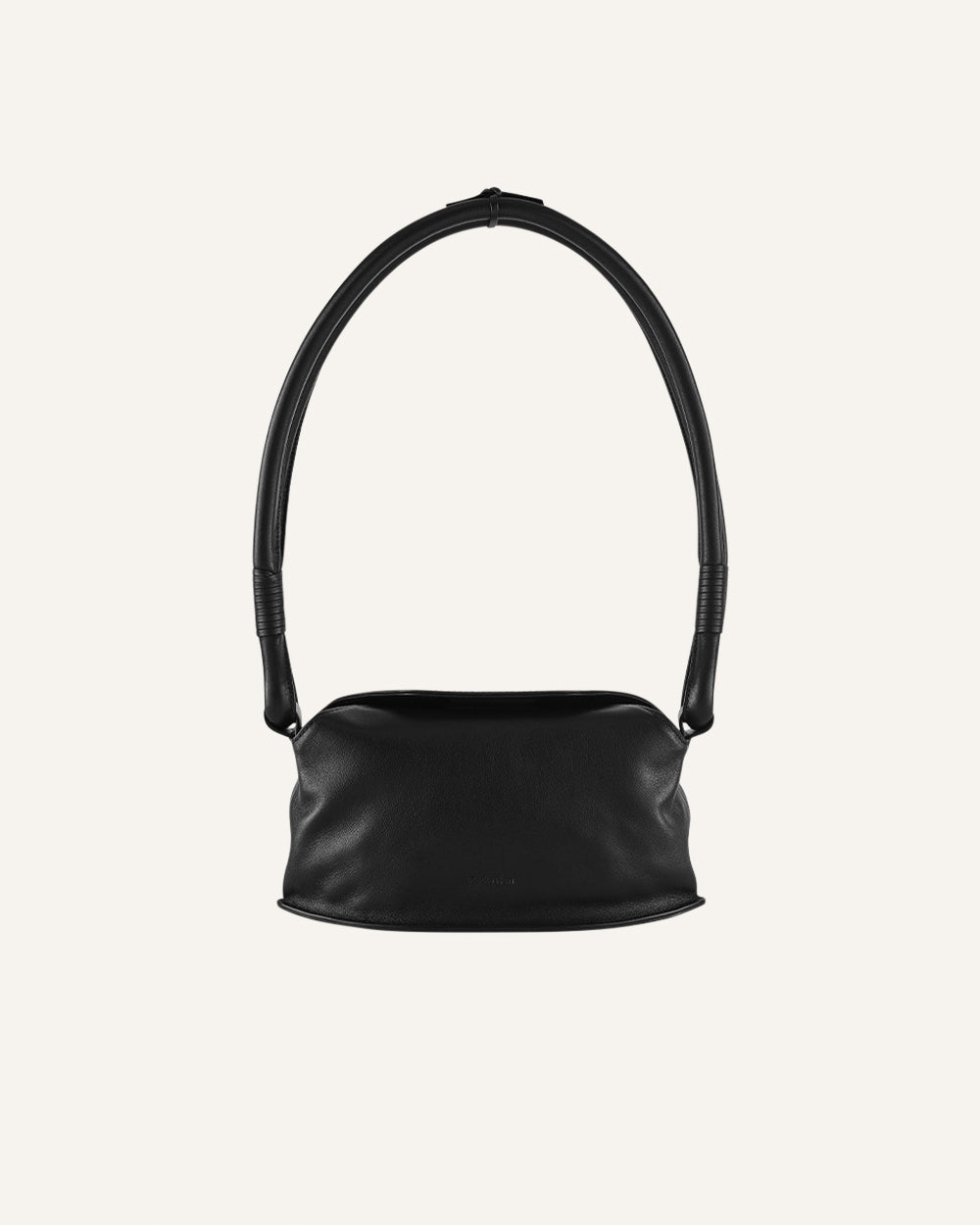 Tube Shoulder Flap Bag Black