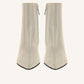 Pointed Curvy Boots Beige