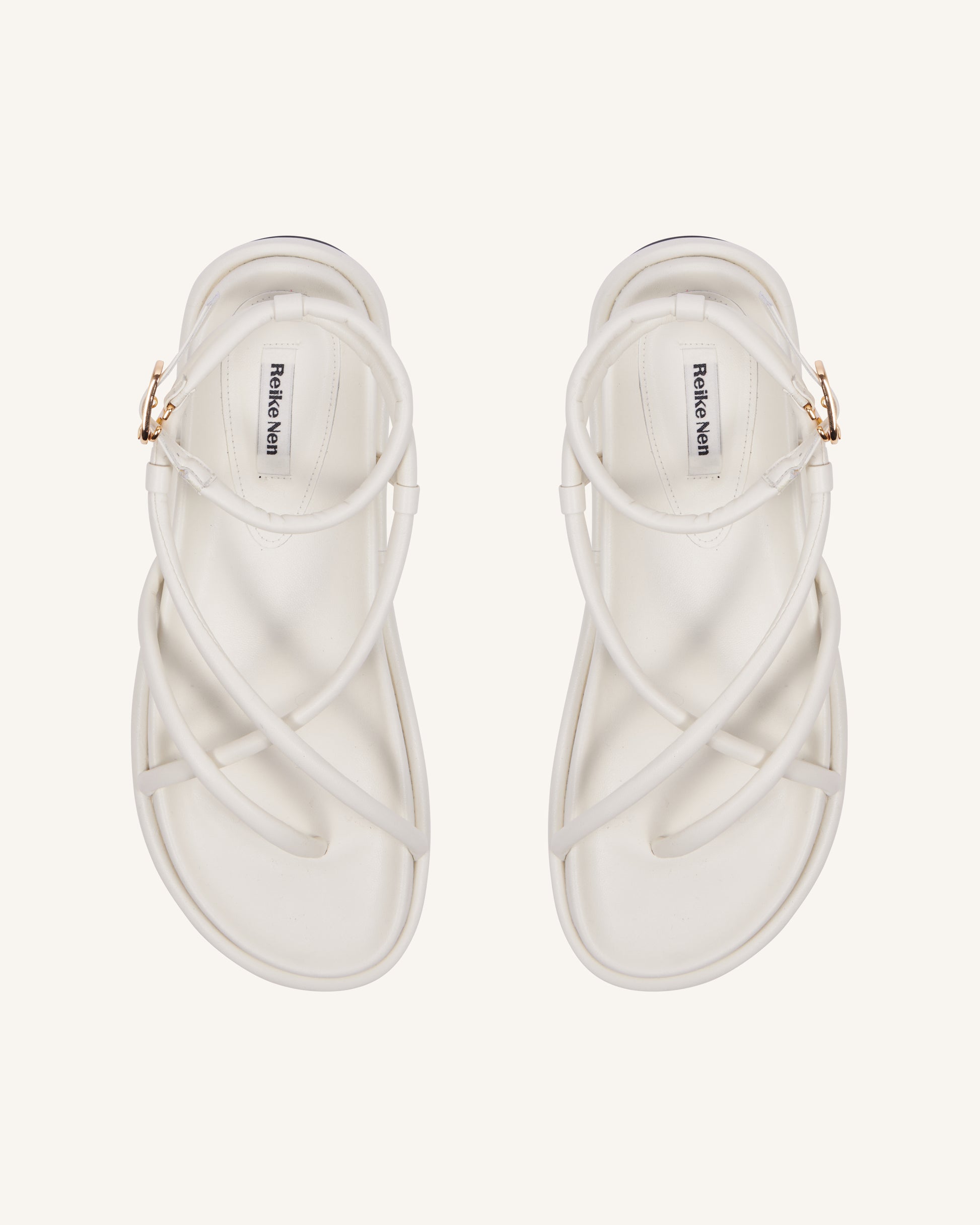 Gaji Platform Sandals White