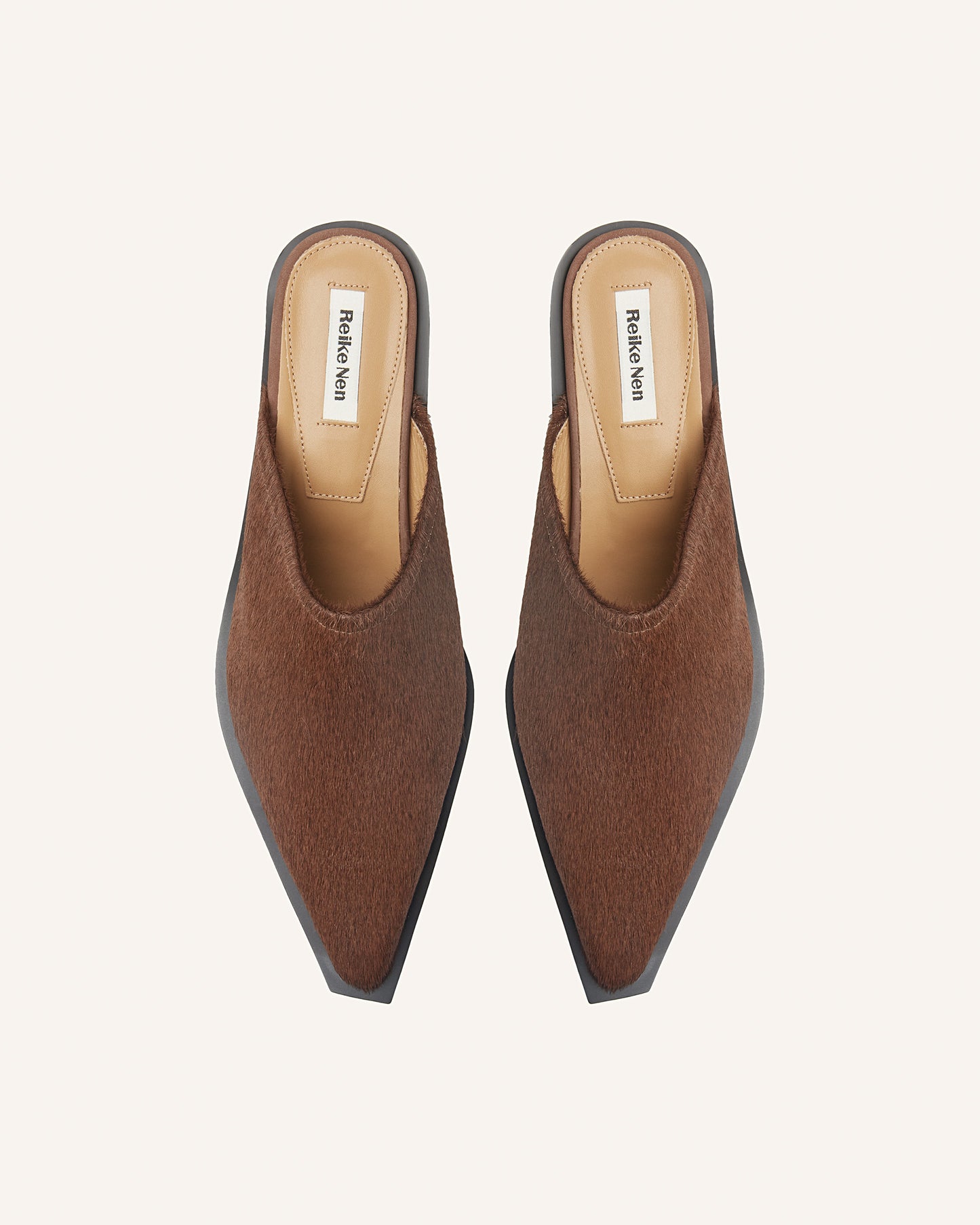 Pointed Mules Brown