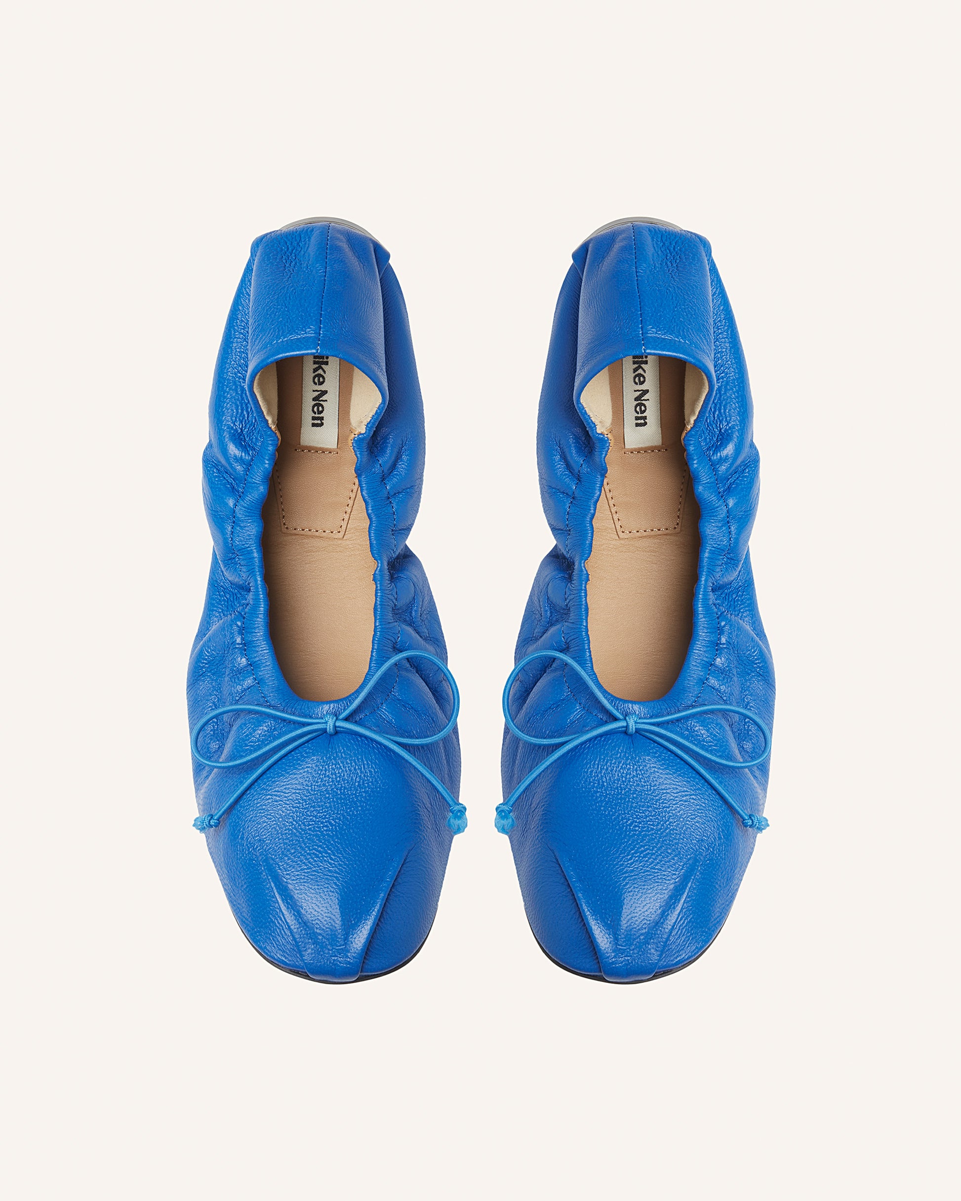 Shirring Ballet Flats Blue