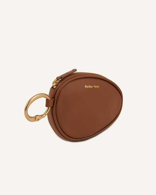 Oval Coin Purse Brown
