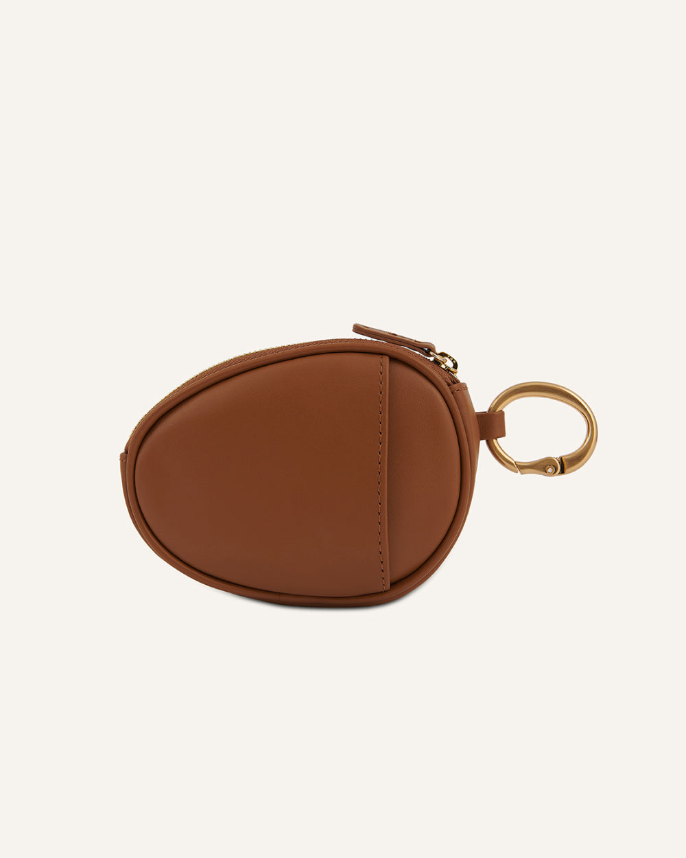 Round Leather Coin Pouch in Black | American Leather Co.