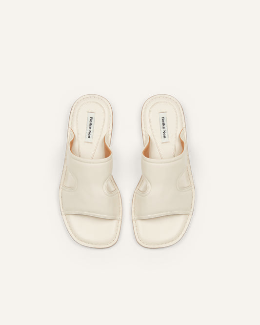 Padded Cut-Out Slides Beige